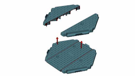 Zuschnitt der Eckenplatten für eine begradigte Boden-Fläche mit SOLID BASIC