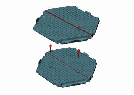 Zuschnitt der halben Bodenplatten für eine begradigte Boden-Fläche mit SOLID BASIC